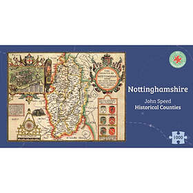 Nottinghamshire Historical 1610 Map 1000 Bitar