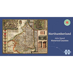 Northumberland Historisk 1610 Karta 1000 Bitar