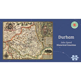 Durham Historisk Karta från 1610 1000 Bitar