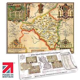 Radnorshire Historical 1610 Karta 1000 Bitar