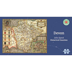 Devon Historisk 1610 Karta 1000 Bitar