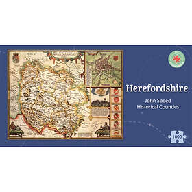 Herefordshire Historisk 1610 Karta 1000 Bitar