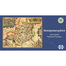 Montgomeryshire Historisk 1610 Karta 1000 Bitar