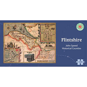 Flintshire Historisk 1610 Karta 1000 Bitar