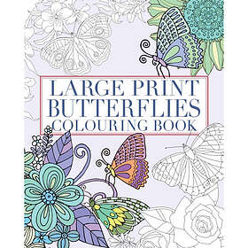 Large Print Butterflies Colouring Book (häftad, eng)