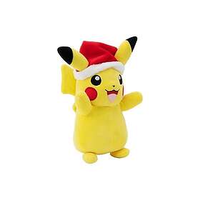 Pokemon Pkw 8" Seasonal Plush (Holiday) Pikachu With Santa Hat W4