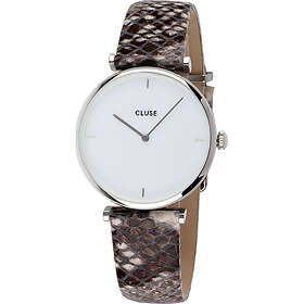 Cluse CL61009 Triomphe Vit/Läder Ø33 mm