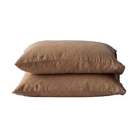 Tell Me More Stonewashed linen örngott 50x60 cm 2-pack Hazelnut