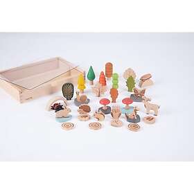 Träfigurer skog och djur 36/fp