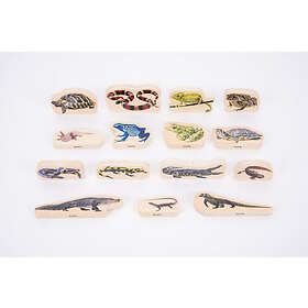 Träfigurer ormar och groddjur 15/fp