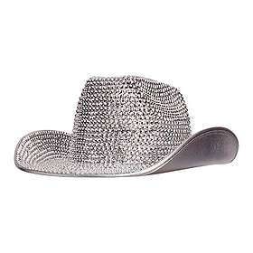 Cowboyhatt Silver med Strass One size