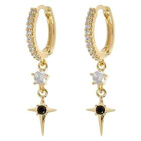 Timi Of Sweden Elvira Crystal Star Statement Hoop Earrings