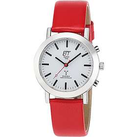 ETT Eco Tech Time ELS-11582-11L Radio-Controlled Vit/Läder Ø35 mm