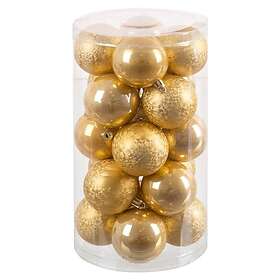 Bigbuy Home Julgranskulor Guld Gyllene Plast Ø 6 cm 14,5 x 14,5 x 26 cm (20 antal)