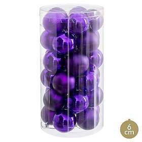 Bigbuy Home Julgranskulor Lila Plast Ø 6 cm (30 antal)