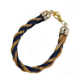 Gold Braided Armband Blue