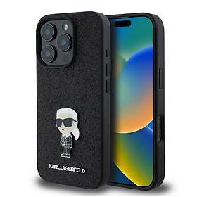 Karl Lagerfeld Fixed Glitter Metal Ikonik Fodral för iPhone 16 Pro