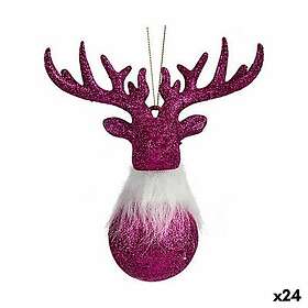 Krist+ Julgranskula Ren Fuchsia Plast Glitter 13,5 x 15,5 x 7 cm (24 antal)