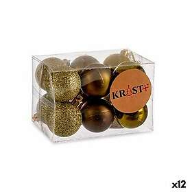 Krist+ Uppsättning av julkulor 4 x 5 x 4 cm Grön Plast (12 antal)