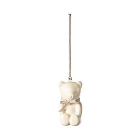 Maileg Juleornament i Metal Bamse RÃ¥hvid/rosa