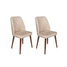 Denounce Matstol Beige/Valnöt 974NMB1657