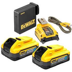 Dewalt DCB094H2-QW Laddpaket 18V, 2 x 5,0 Ah, USB-C/A