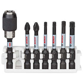 Bosch Impact control-skrutrekkerbits, pakke med 7 deler, 1xph2, 1xpz2, 1xt15, 1xt20, 1xt25, 1xt30