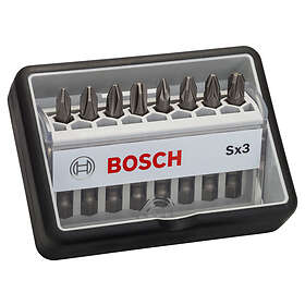 Bosch Sx ph/pz robust line skrutrekkerbits-sett, extra hard versjon, 8 deler