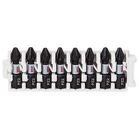 Bosch Impact control innsatsbits, pakke med 8 deler, 8xpz2