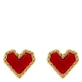 Timi Of Sweden Sarah Red Heart Stud Earring Stainless Steel