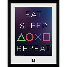 GB eye PlayStation Eat Sleep Repeat Framed Print (30*40cm)