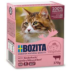 Bozita Feline Grain Free Tetra Bitar i gelé Nötfärs 6x370g