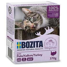 Bozita Feline Grain Free Tetra Bitar i gelé Kalkon 6x370g