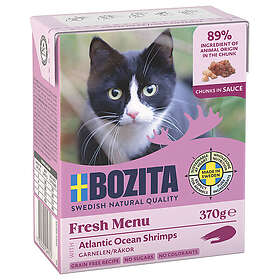 Bozita Feline Grain Free Tetra Bitar i sås med Räkor 6x370g