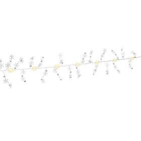 Goobay Silver Wire String Light ''Snowflakes'' with 10 LEDs