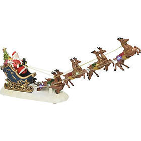 Lumineo Tomte med släde LED 7x33,5x14cm