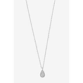 Snö Of Sweden Naomi Drop Pendant Necklace Silver/Clear 45cm