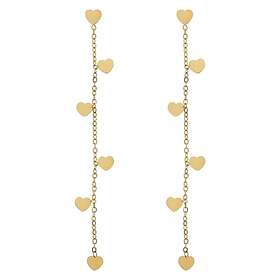 Timi Of Sweden Solana Heart Chain Stud Earrings Stainless Steel