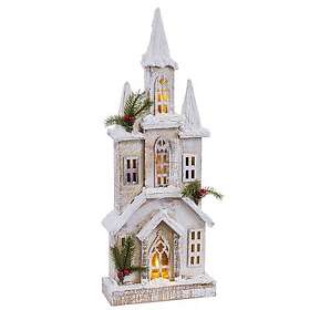 Bigbuy Home Julkrubba Naturell Kyrka 21,5 X 10 59 CM