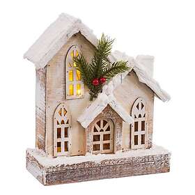 Bigbuy Home Julkrubba Naturell Kyrka 21 X 9 X 25 CM