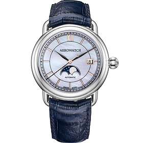 Aerowatch 1942 Moon Phase A 77983 AA02 BR BLEU