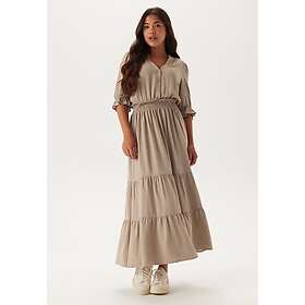 Happy Holly Frill Neck Tiered Maxi Dress