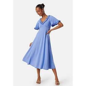 Goddiva Flutter Sleeve Frilly Midi Dre