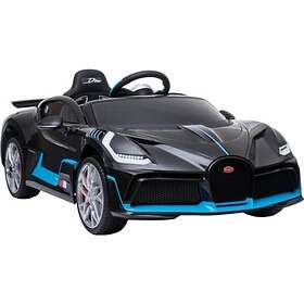 Lean Toys Sport Bugatti Divo Batteribil Svartlackerad