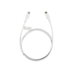 Deltaco 60W USB-C till USB-C Laddningskabel Vit 1 m