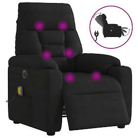 vidaXL Elektrisk massagefåtölj svart mikrofibertyg