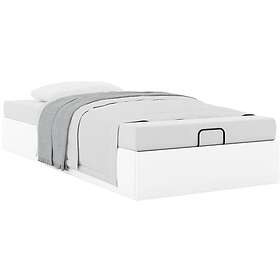 vidaXL Ottoman sängram utan madrass vit 80x200 cm konstläder