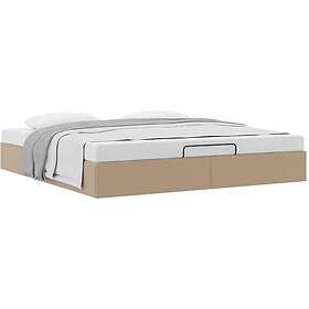 vidaXL Ottoman sängram utan madrass cappuccino 160x200 cm konstläder