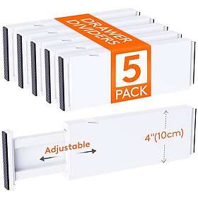 Lifewit 5-pack lådavdelare i plast 10 cm höga