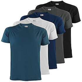 ALPIDEX t-shirts för män 5-pack med rund hals